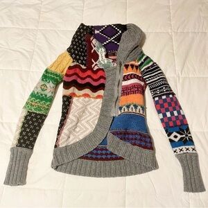 Desigual Multicolor Patchwork Cardigan
